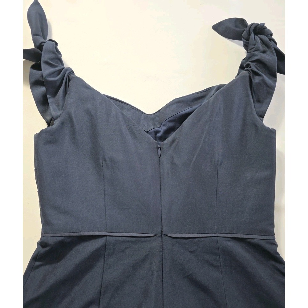 J.Crew Navy Dress Size 4 Silk Blend Corset Fit Flare NWT Elegant - Picture 5 of 11